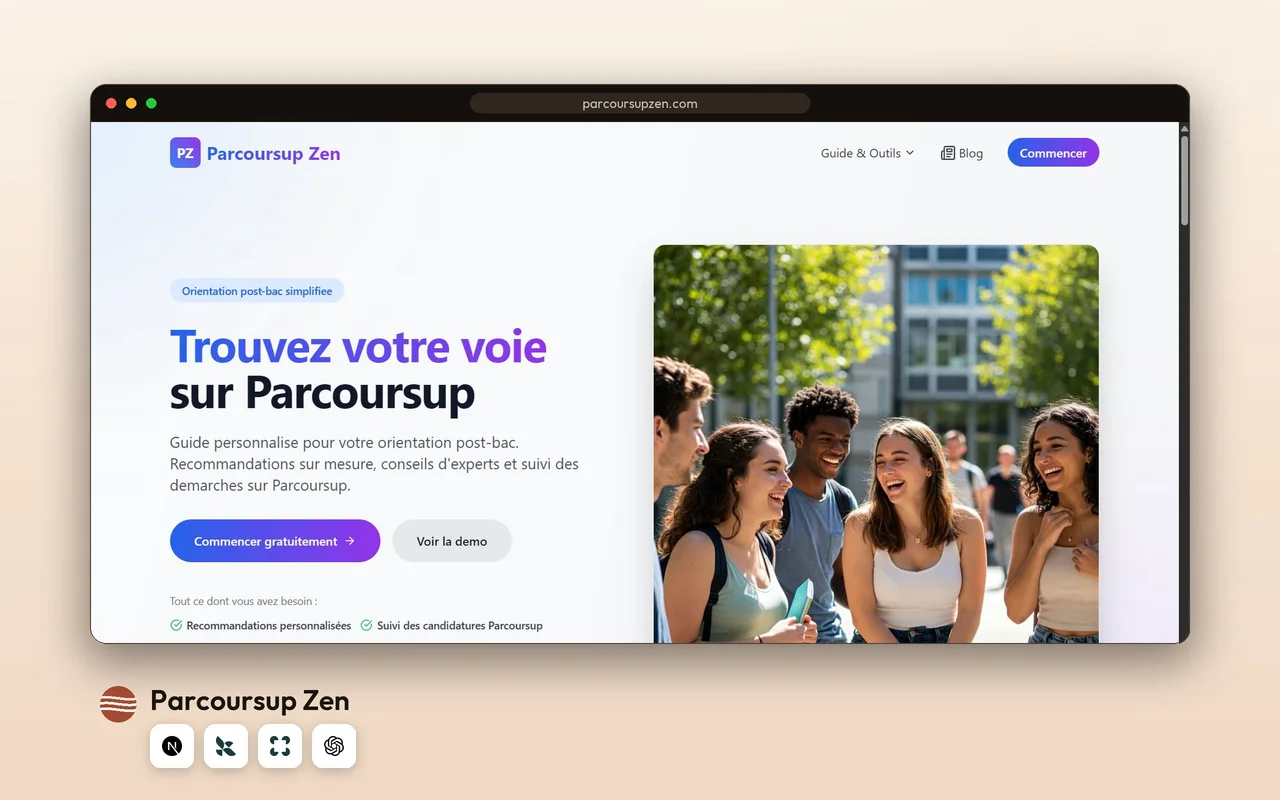 Parcoursup Zen — AI orientation for French post-bac — product screenshot
