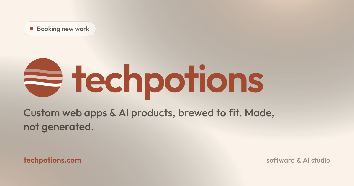 techpotions — a studio for software & AI